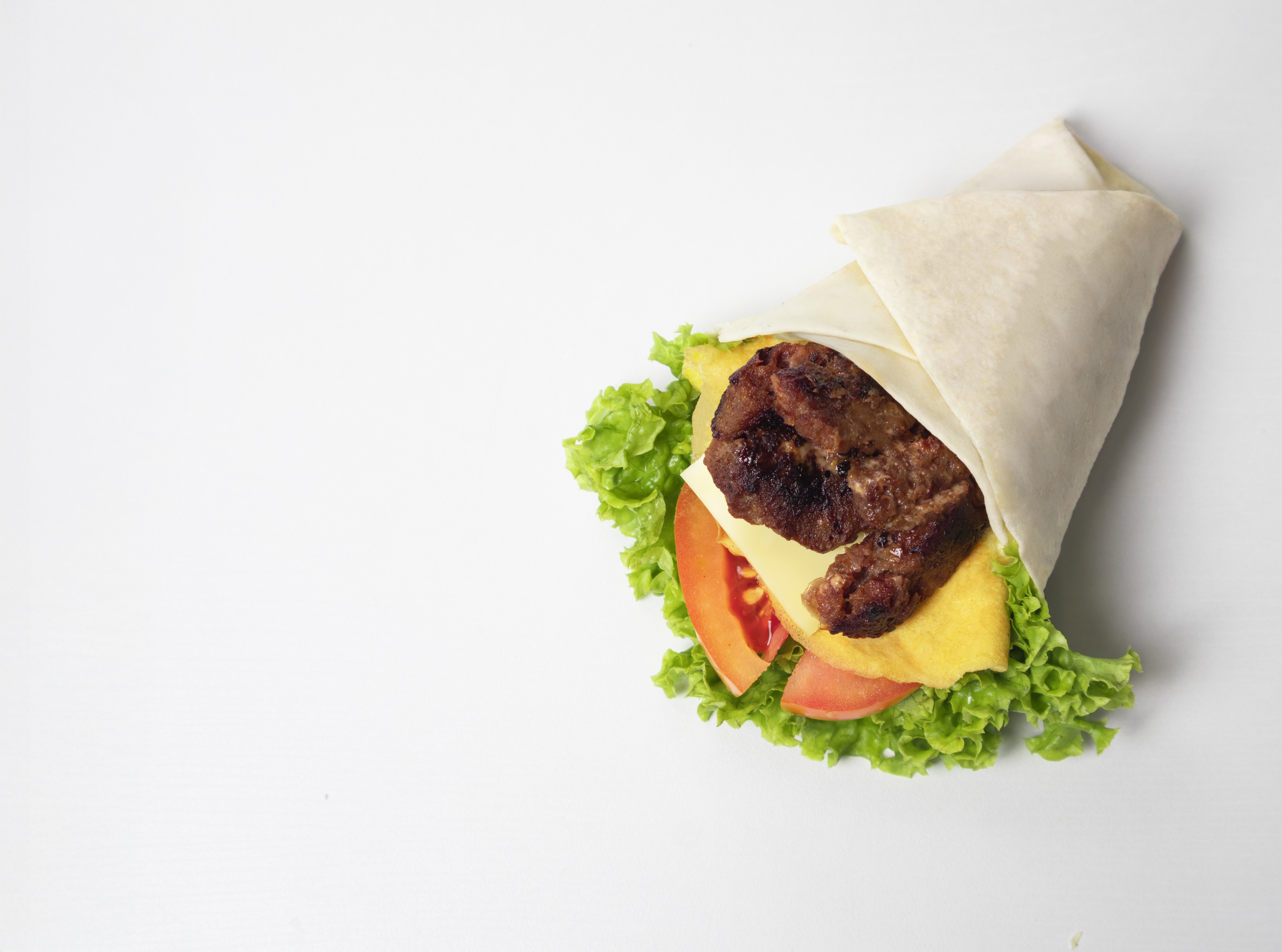 牛肉芝士蛋卷饼